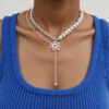 1 Flower pearl necklace