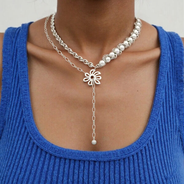 1 Flower pearl necklace