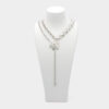 5 Flower pearl necklace