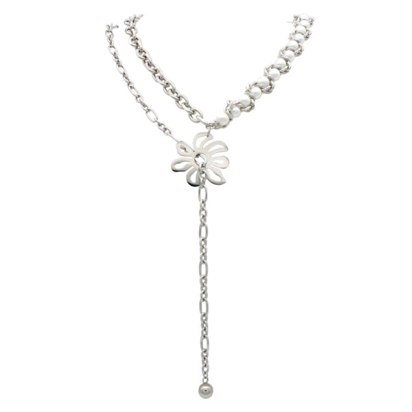 6 Flower pearl necklace