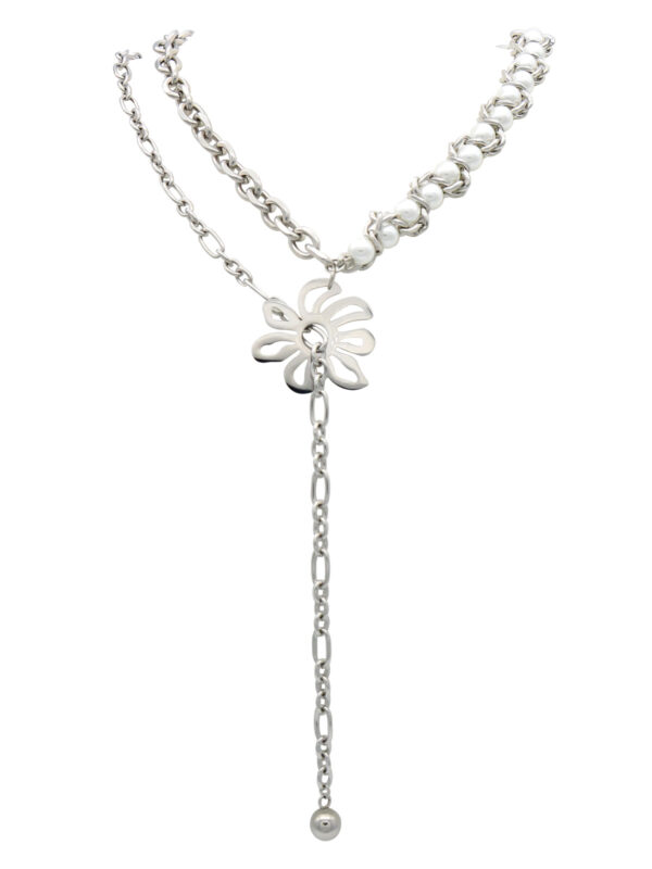6 Flower pearl necklace