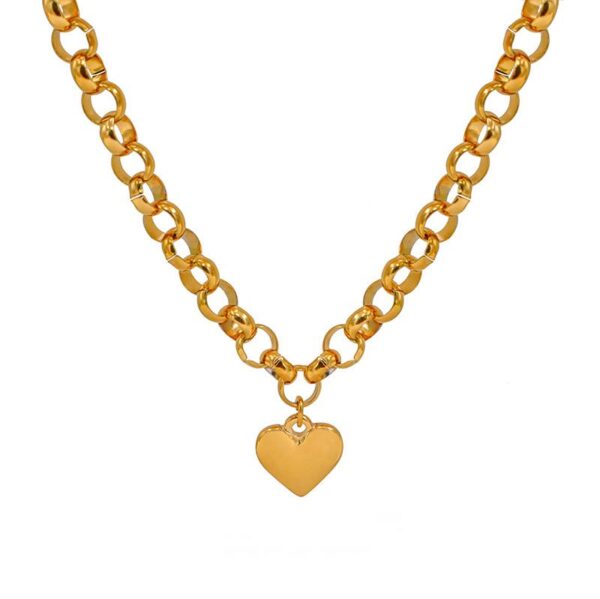 Yellow Heart Chain Necklace