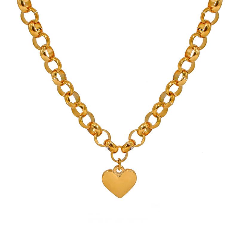 Yellow Heart Chain Necklace