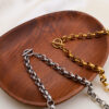 2 Silver Plated Chunky Chain Necklace