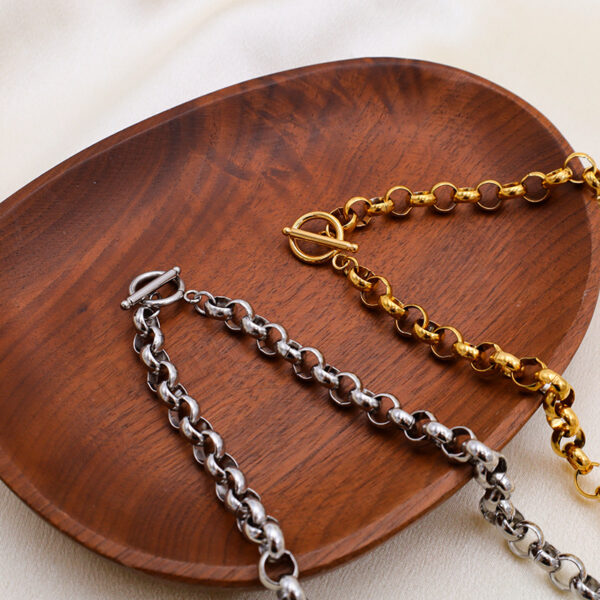 2 Silver Plated Chunky Chain Necklace