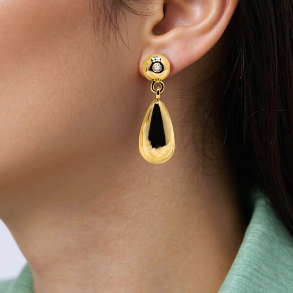 2 Water Drop Earrings Yellow
