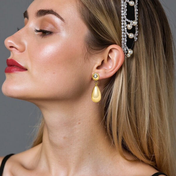 3 Water Drop Earrings Yellow