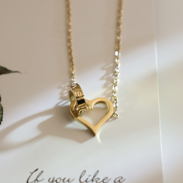 Skeleton Heart Necklace