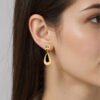 4 Water Drop Earrings Yellow
