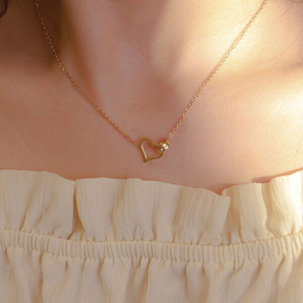 Skeleton Heart Necklace