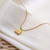 1 Heart Gold Necklace for Women
