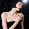 1 Heart Gold Necklace for Women