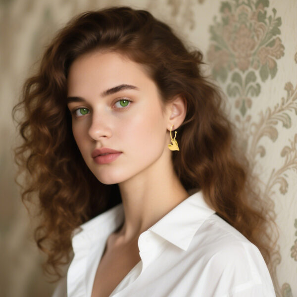 2 Gold Heart Earrings