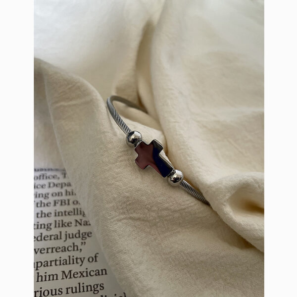 Stainless Titanium Steel Cross Bracelet