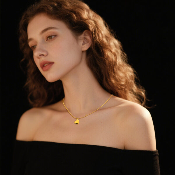 2 Heart Gold Necklace for Women