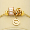 14K Gold Plated Charm Bracelet for Women