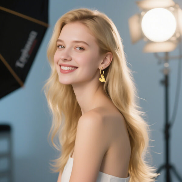 3 Gold Heart Earrings