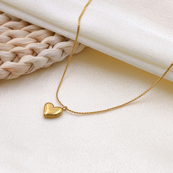 3 Heart Gold Necklace for Women