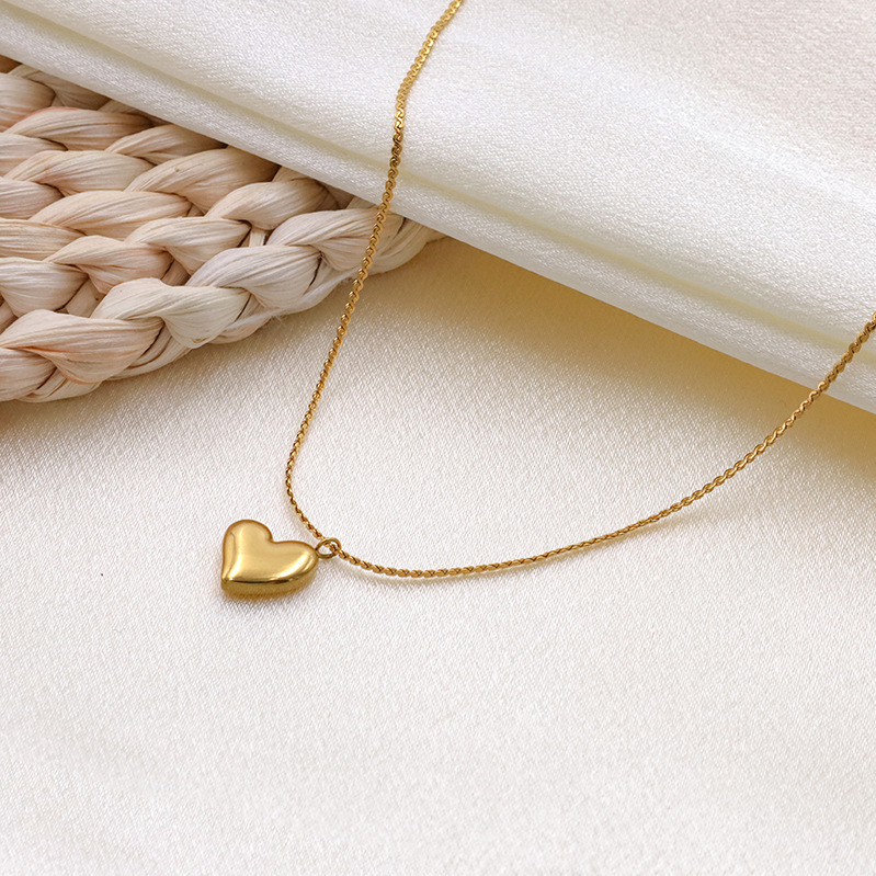 Heart Gold Necklace for Women