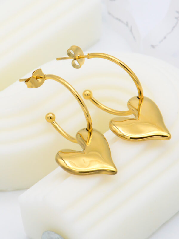 Gold Heart Earrings