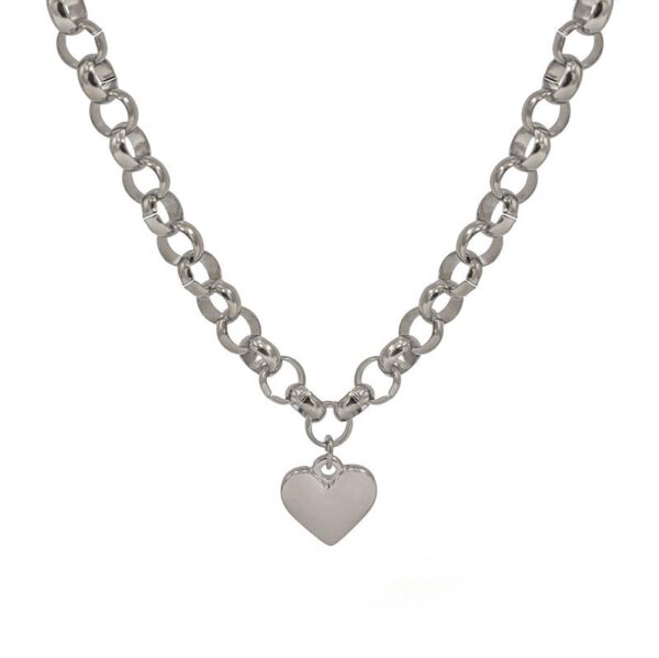 5 Silver Plated Chunky Chain Necklace