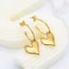 5 Gold Heart Earrings