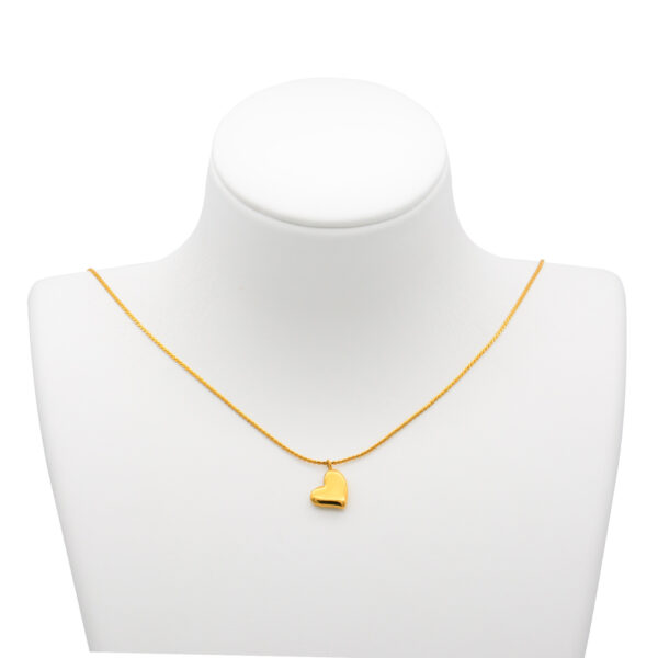 5 Heart Gold Necklace for Women