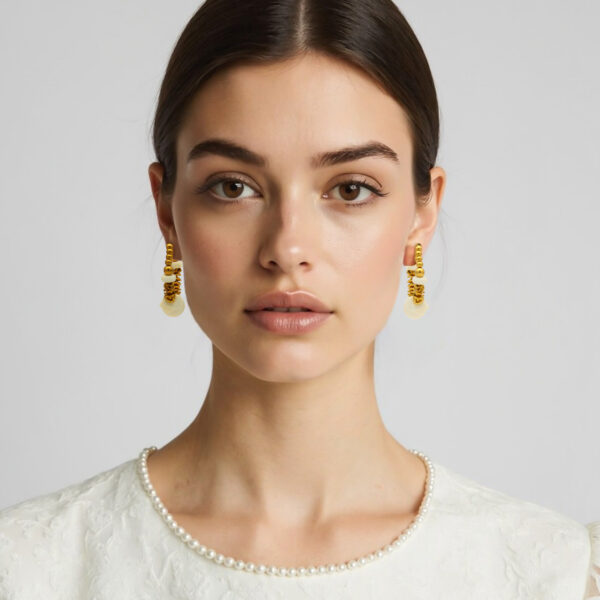 6 Beaded Hoop Earrings