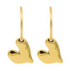 6 Gold Heart Earrings