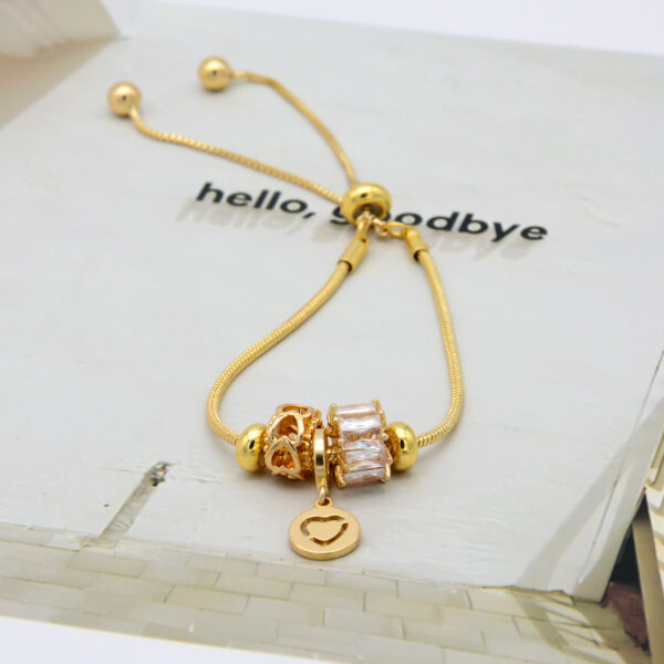 14K Gold Plated Charm Bracelet for Women