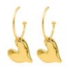 7 Gold Heart Earrings