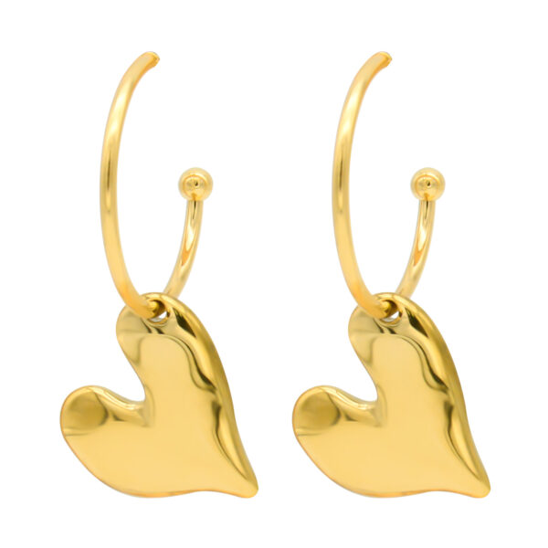 7 Gold Heart Earrings