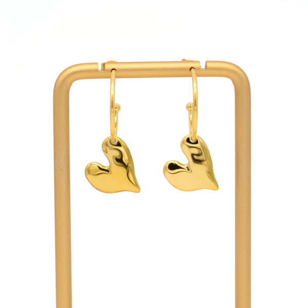 8 Gold Heart Earrings