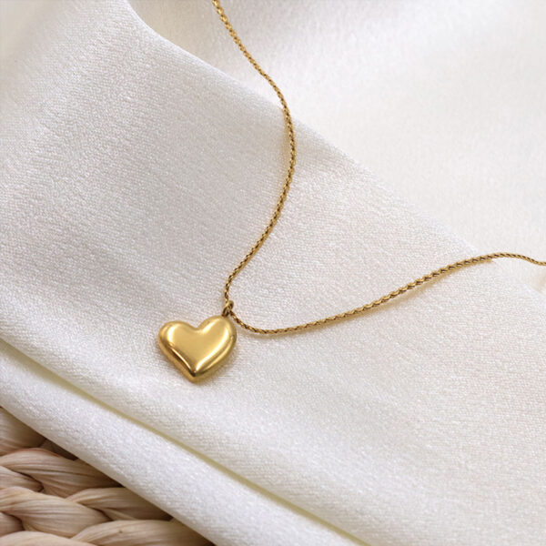 9 Heart Gold Necklace for Women