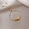 14K Gold Plated Charm Bracelet for Women